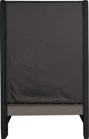 Fritz Velvet Twin Bed Black - Gate FurnitureTwin Bed