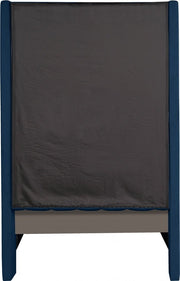 Fritz Velvet Twin Bed Blue - Gate FurnitureTwin Bed