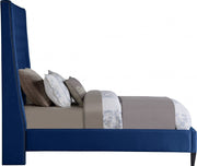 Fritz Velvet Twin Bed Blue - Gate FurnitureTwin Bed