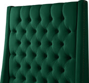 Fritz Velvet Twin Bed Green - Gate FurnitureTwin Bed