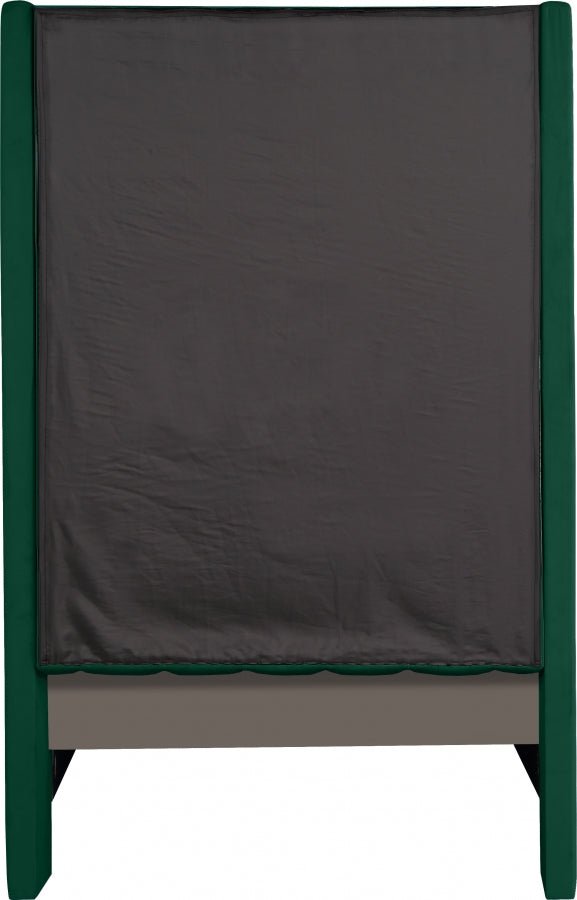 Fritz Velvet Twin Bed Green - Gate FurnitureTwin Bed