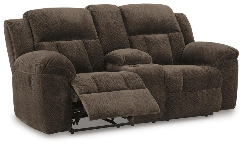 Frohn Chocolate Reclining Sofa and Loveseat - 37407U1