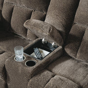 Frohn Chocolate Reclining Sofa and Loveseat - 37407U1