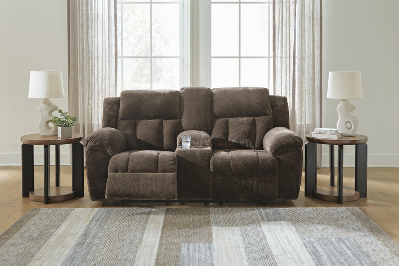 Frohn Chocolate Reclining Sofa and Loveseat - 37407U1