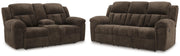 Frohn Chocolate Reclining Sofa and Loveseat - 37407U1