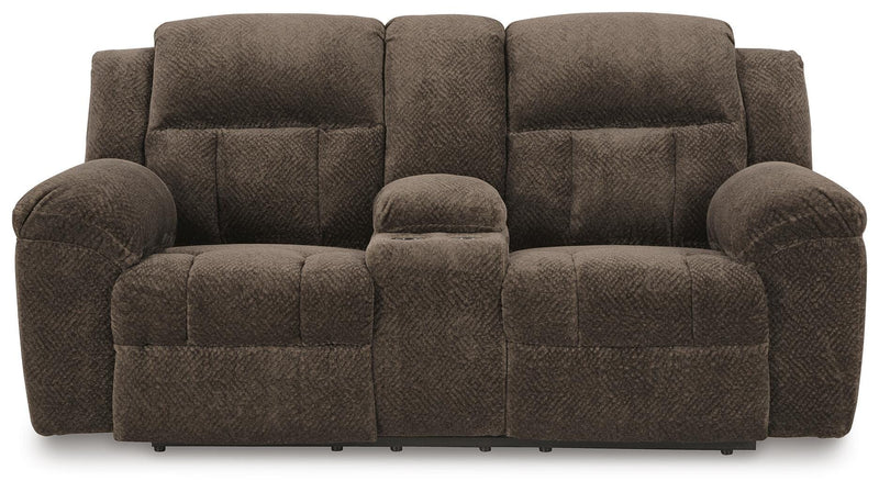 Frohn Chocolate Reclining Sofa and Loveseat - 37407U1