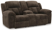Frohn Chocolate Reclining Sofa, Loveseat and Recliner - 37407U4