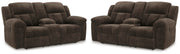 Frohn Chocolate Set of 2 Reclining Loveseats - 37407U5