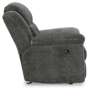 Frohn Graphite Reclining Loveseat with Console and 2 Recliners - 37406U5