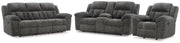 Frohn Graphite Reclining Sofa, Loveseat and Recliner - 37406U4