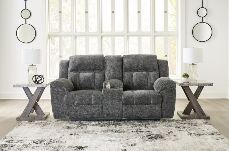 Frohn Graphite Reclining Sofa, Loveseat and Recliner - 37406U4