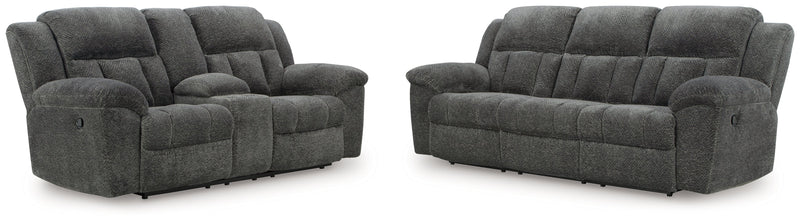 Frohn Sofa and Loveseat in Graphite from Ashley - Luna Furniture