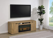 Fuller 60-inch 2-door TV Stand Fireplace Media Console Mango - 722852