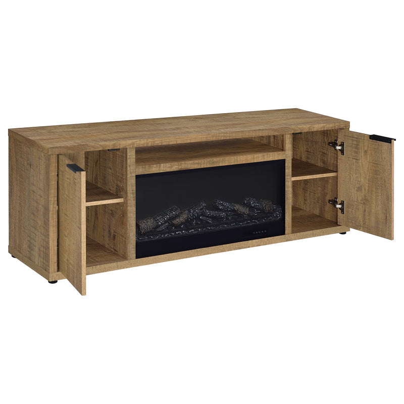 Fuller 60-inch 2-door TV Stand Fireplace Media Console Mango - 722852