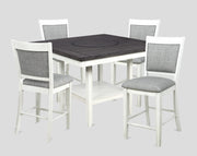 Fulton Chalk/White Counter Height Dining Set - Gate FurnitureCounter Height Set
