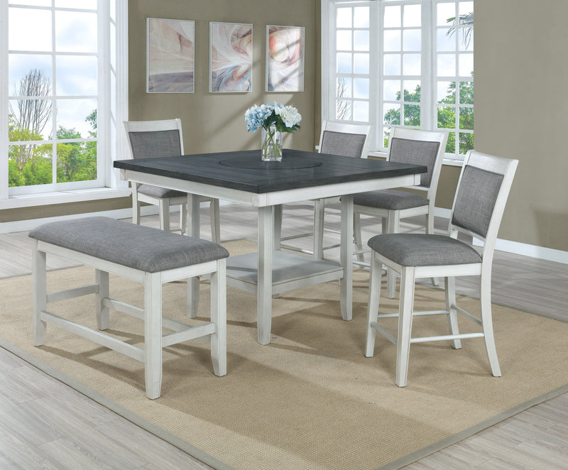 Fulton Chalk/White Counter Height Dining Set - Gate FurnitureCounter Height Set