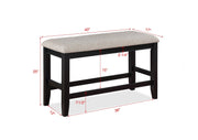 Fulton Charcoal/Light Gray Extendable Counter Height Dining Set - Gate FurnitureCounter Height Set
