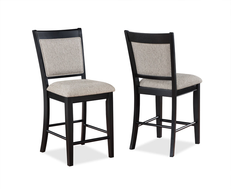 Fulton Charcoal/Light Gray Extendable Counter Height Dining Set - Gate FurnitureCounter Height Set