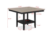Fulton Charcoal/Light Gray Extendable Counter Height Dining Set - Gate FurnitureCounter Height Set