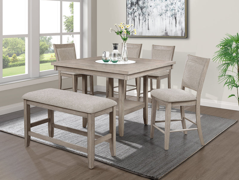 Fulton White Oak Counter Height Dining Set - Gate FurnitureCounter Height Set