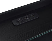 Furda 2-drawer LED Nightstand Bedside Table with Speaker Black Ash - 306132BLK