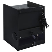 Furda 2-drawer LED Nightstand Bedside Table with Speaker Black Ash - 306132BLK