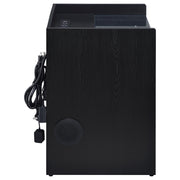 Furda 2-drawer LED Nightstand Bedside Table with Speaker Black Ash - 306132BLK