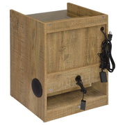 Furda 2-drawer LED Nightstand Bedside Table with Speaker Mango - 306132MGO
