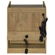 Furda 2-drawer LED Nightstand Bedside Table with Speaker Mango - 306132MGO