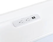 Furda 2-drawer LED Nightstand Bedside Table with Speaker White High Gloss - 306132WHT