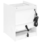 Furda 2-drawer LED Nightstand Bedside Table with Speaker White High Gloss - 306132WHT