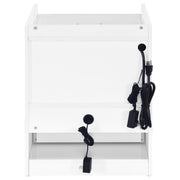 Furda 2-drawer LED Nightstand Bedside Table with Speaker White High Gloss - 306132WHT