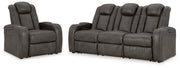 Fyne-Dyme Power Reclining Sofa and Power Recliner - 36602U3