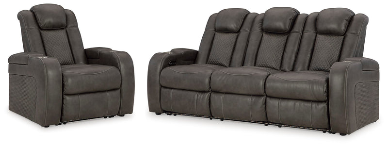 Fyne-Dyme Power Reclining Sofa and Power Recliner - 36602U3