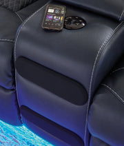 Fyne-Dyme Sapphire Power Reclining Loveseat with Console - 3660318