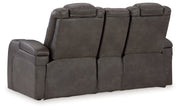 Fyne-Dyme Shadow Power Reclining Loveseat with Console - 3660218