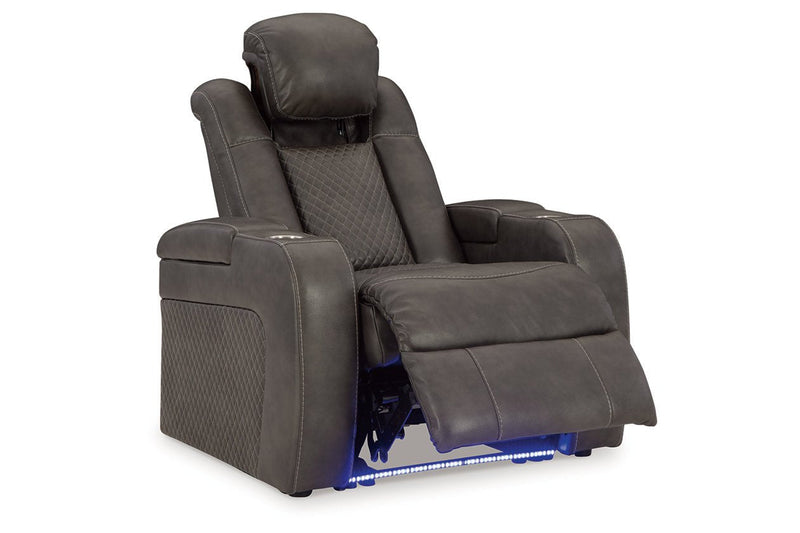 Fyne - Dyme Shadow Power Reclining Sofa, Loveseat and Recliner - Gate FurniturePower Reclining Living Room Set