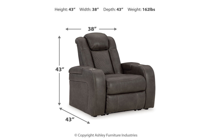 Fyne - Dyme Shadow Power Reclining Sofa, Loveseat and Recliner - Gate FurniturePower Reclining Living Room Set