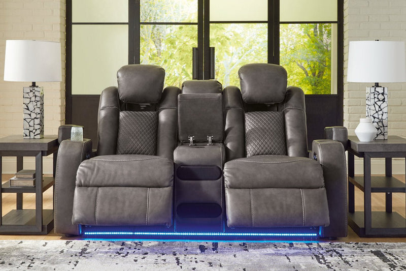 Fyne - Dyme Shadow Power Reclining Sofa, Loveseat and Recliner - Gate FurniturePower Reclining Living Room Set