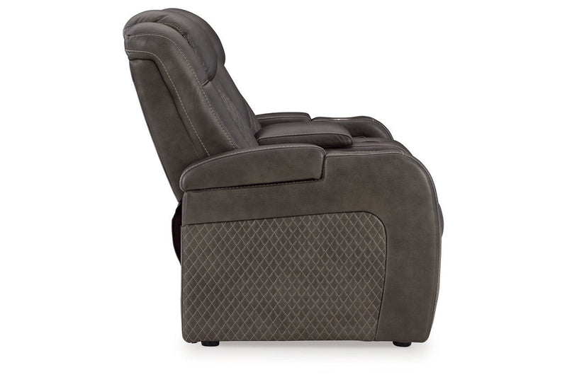 Fyne - Dyme Shadow Power Reclining Sofa, Loveseat and Recliner - Gate FurniturePower Reclining Living Room Set