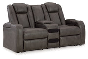 Fyne - Dyme Shadow Power Reclining Sofa, Loveseat and Recliner - Gate FurniturePower Reclining Living Room Set