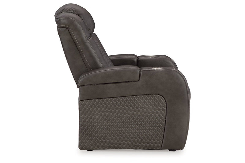 Fyne - Dyme Shadow Power Reclining Sofa, Loveseat and Recliner - Gate FurniturePower Reclining Living Room Set