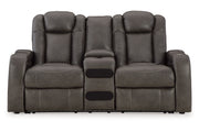 Fyne - Dyme Shadow Power Reclining Sofa, Loveseat and Recliner - Gate FurniturePower Reclining Living Room Set