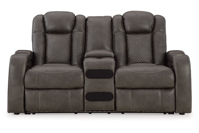 Fyne - Dyme Shadow Power Reclining Sofa, Loveseat and Recliner - Gate FurniturePower Reclining Living Room Set