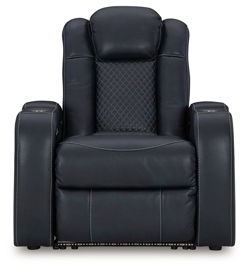 Fyne-Dyme Sofa, Loveseat and Recliner in Sapphire - PKG016479
