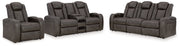 Fyne-Dyme Sofa, Loveseat and Recliner in Shadow - PKG016477