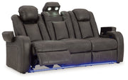 Fyne-Dyme Sofa, Loveseat and Recliner in Shadow - PKG016477