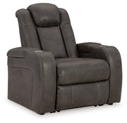 Fyne-Dyme Sofa, Loveseat and Recliner in Shadow - PKG016477