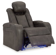 Fyne-Dyme Sofa, Loveseat and Recliner in Shadow - PKG016477