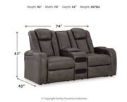 Fyne-Dyme Sofa, Loveseat and Recliner in Shadow - PKG016477